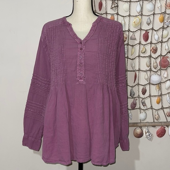 Sundance Renee Relaxed Tunic in Light Dusty Purple (Mauve) Sz. Small - Picture 5 of 11